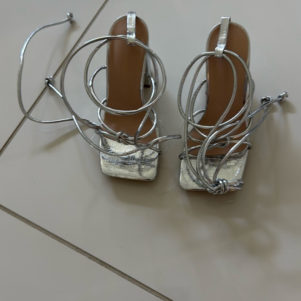 Brand new silver heels